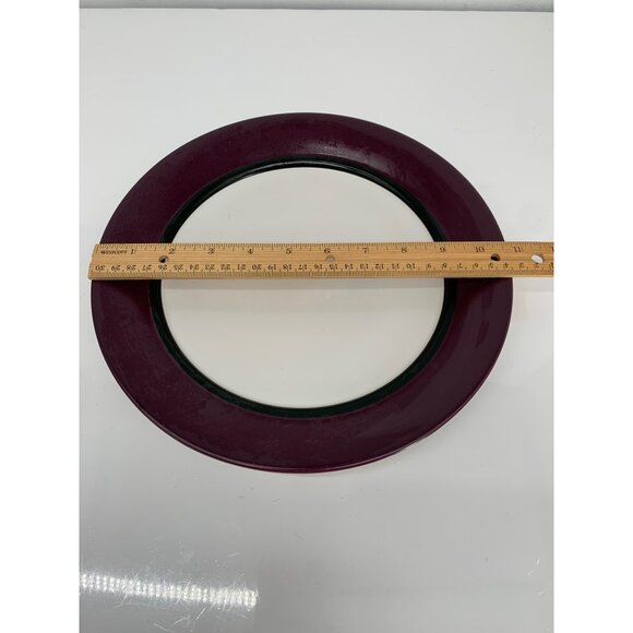 Pfaltzgraff Ceramic Dinner Plate 11" Maroon Rim White Center Elegant Dining Tabl - Picture 2 of 5